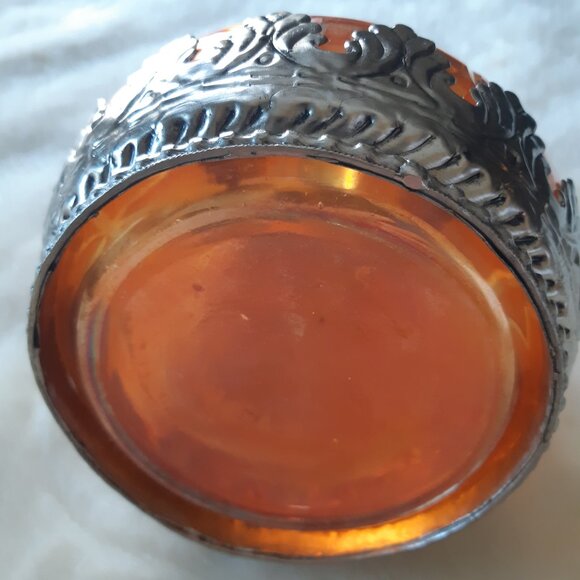 Art Nouveau Ornate Cut Glass Decanter with Silver, Circa 1900s, Made in Germany - Picture 11 of 16